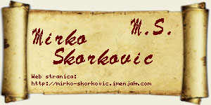 Mirko Skorković vizit kartica